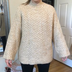 Beige Knit Bell Sweater